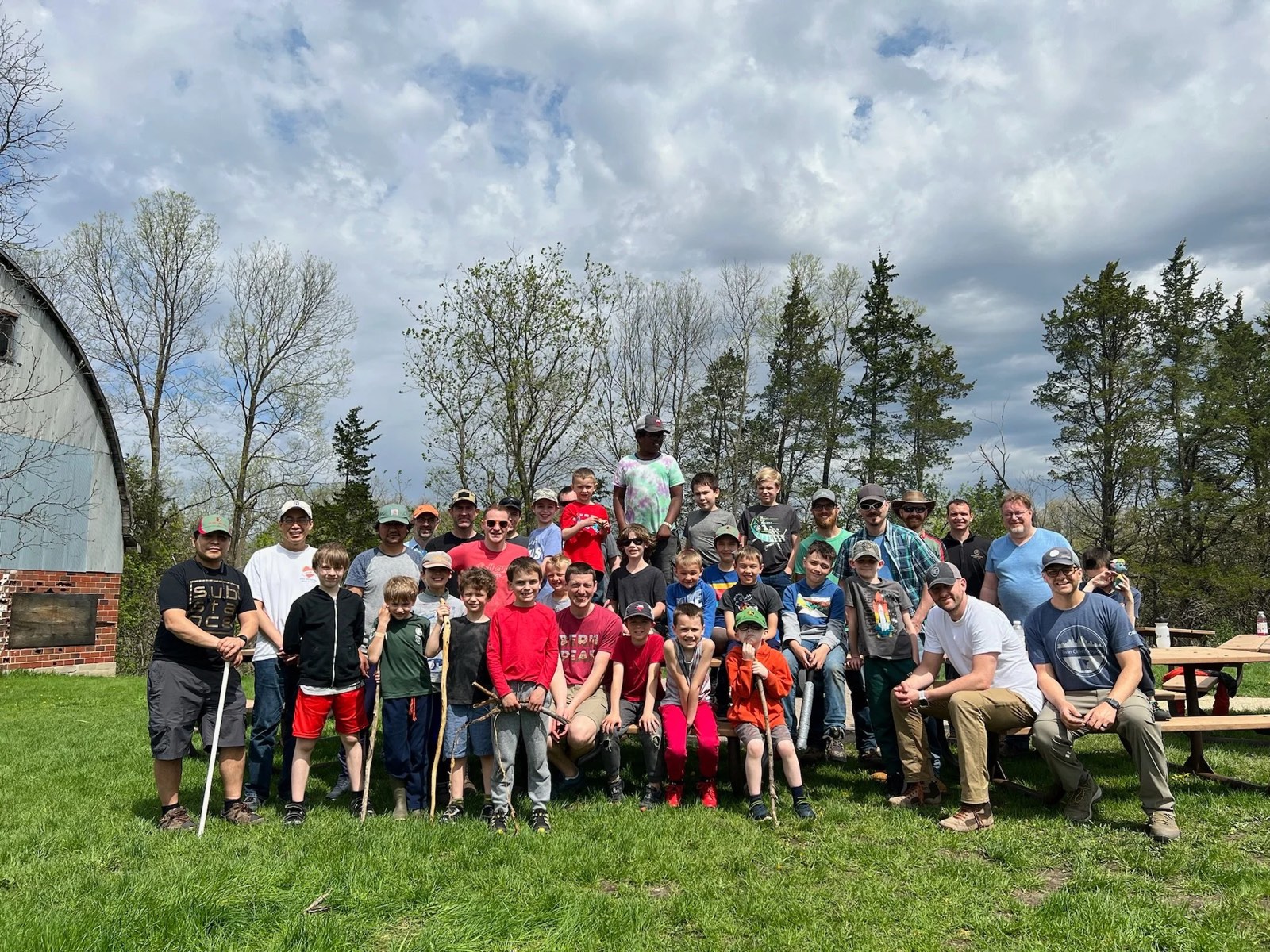 Hero photo — boys on the trail